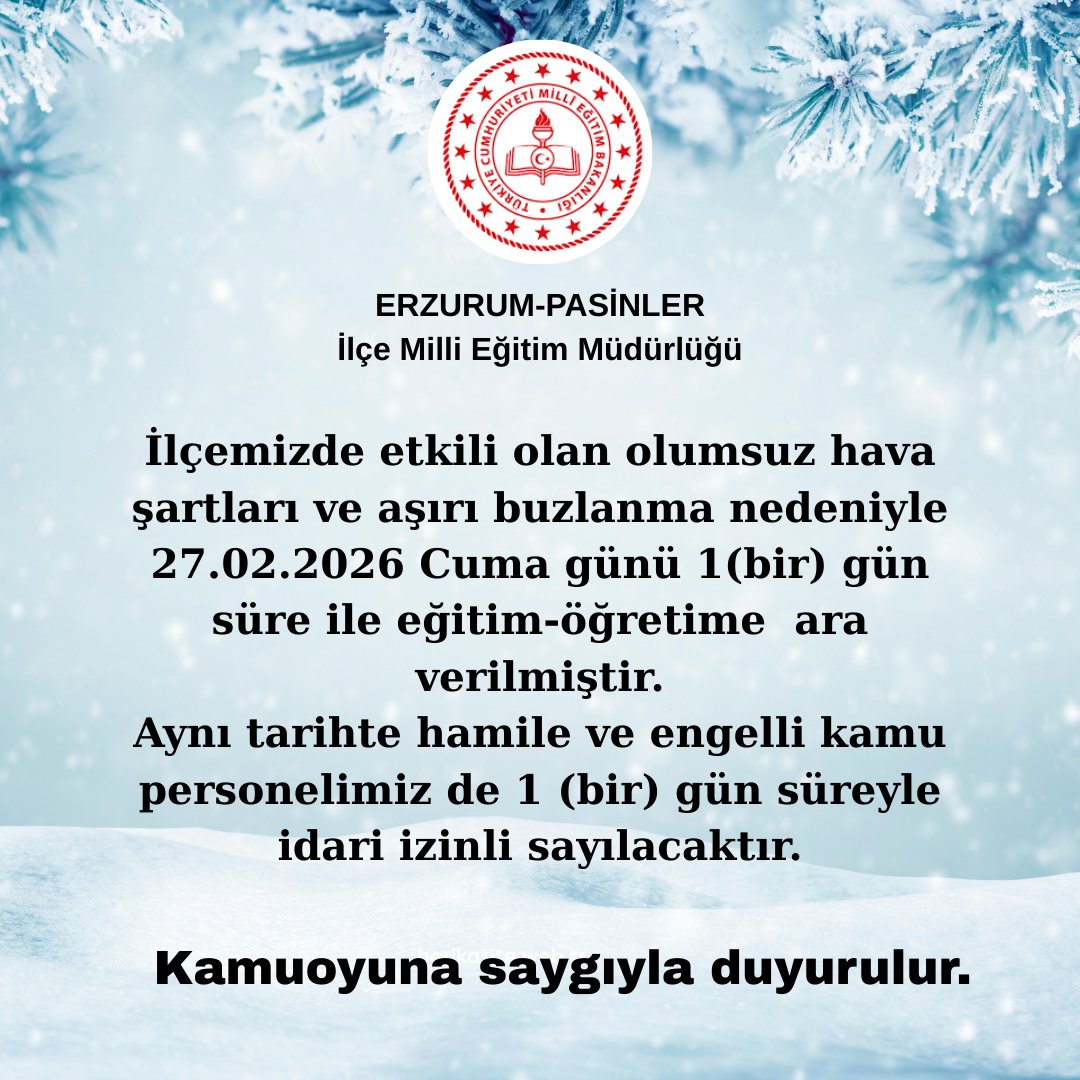 PASİNLER İLÇE MİLLİ EĞİTİM MÜDÜRLÜĞÜ tweet media
