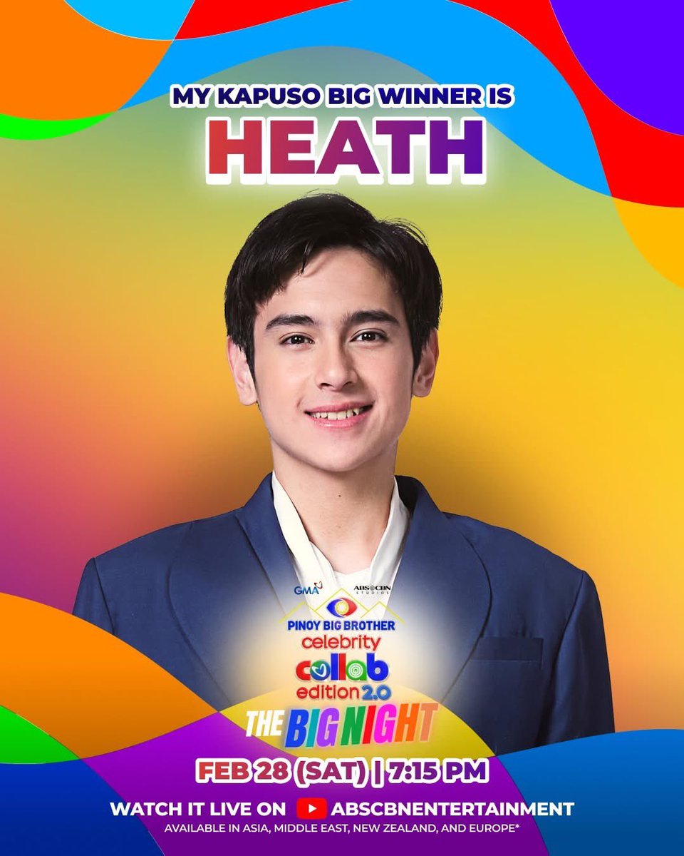 Our Kapuso Big Winner is Ang Fighting Prince ng Taguig, Heath!

Bukas na.. 
Hanggang sa makakaya..
Ilalaban ka namin..

Mahal ka namin, Heath.
Maraming nagmamahal sayo.❤️