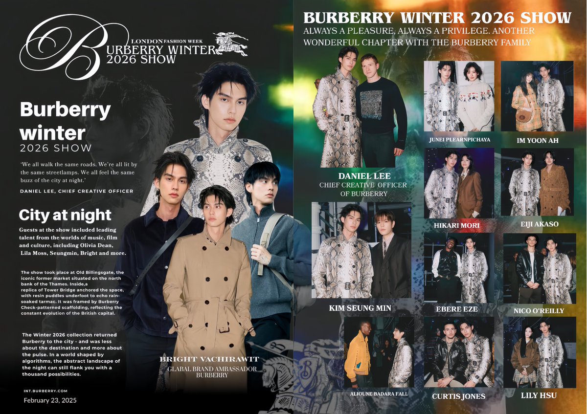 | Recap | 

Burberry’s dark elegance, perfectly Bright. 💙✨🇬🇧

BRIGHT LFW 2026
#BurberryAW26xBRIGHT
#BurberryxBRIGHT
#BurberryAW26 
#Burberry <a href="/Burberry/">Burberry</a> 
#bbrightvc  <a href="/bbrightvc/">bright</a>