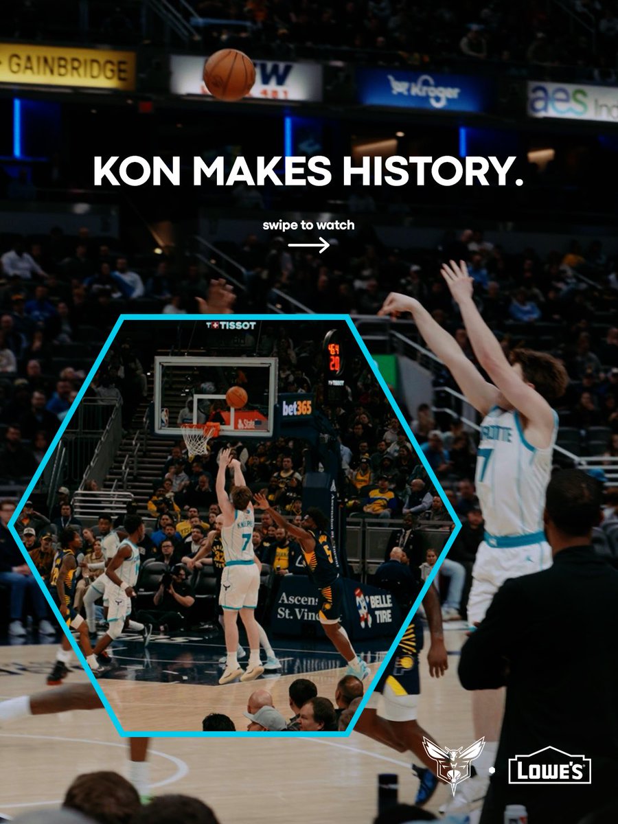 to tie ➡️ to break
angles from k2's historic threes to make him the all-time rookie leader for 3PM!
#HiveMentality x @Kon2Knueppel x @Lowes