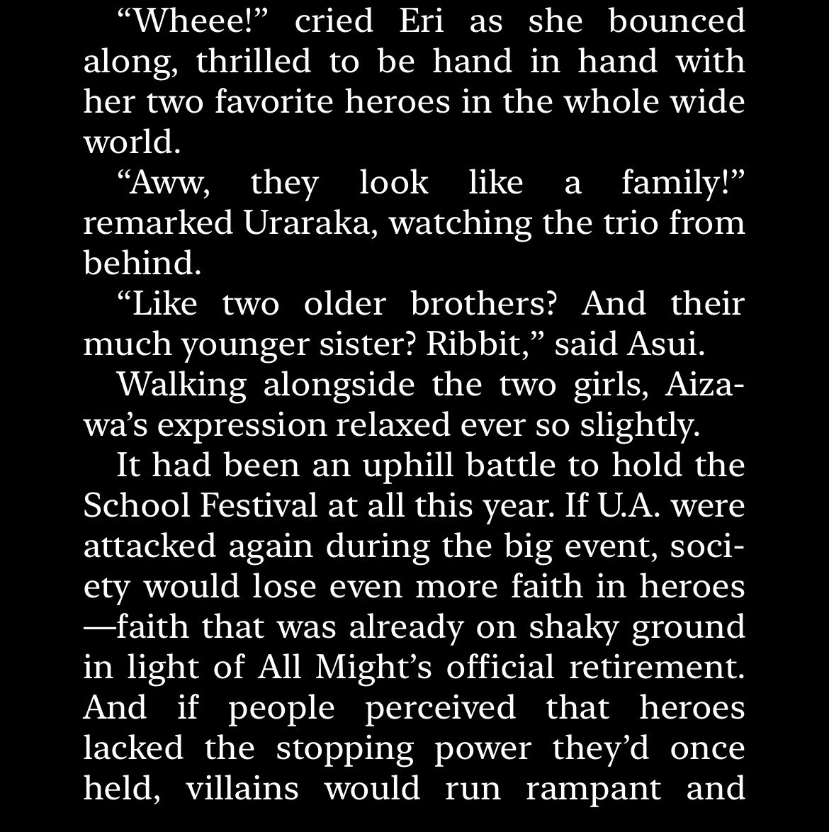 kiddvigilant's tweet photo. Crying about eri and Aizawa interactions/ mentions in the school briefs. Wdym he wouldn’t be her dad https://t.co/zPEffSuPYg