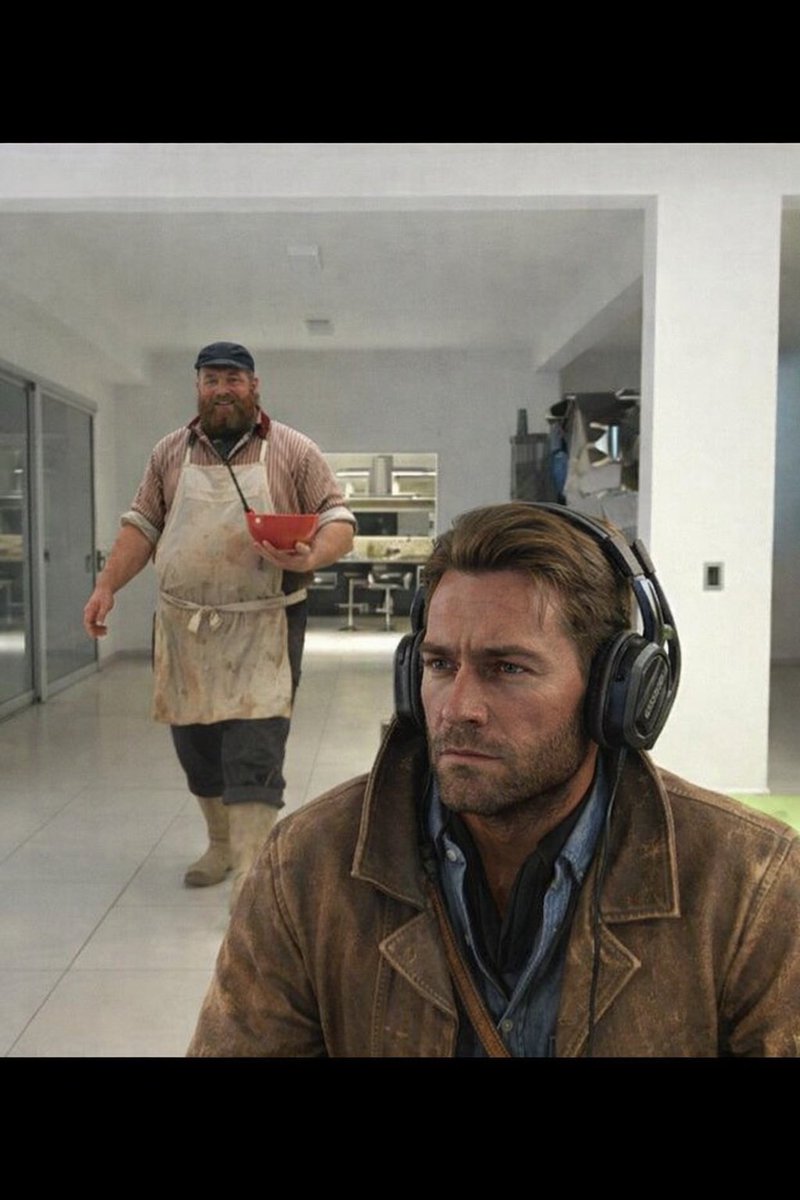 *Arthur está hablando con Lenny en el campamento*
*Se acerca Pearson y le dice:*
- Mira mira lo que hice pa, guisoooo