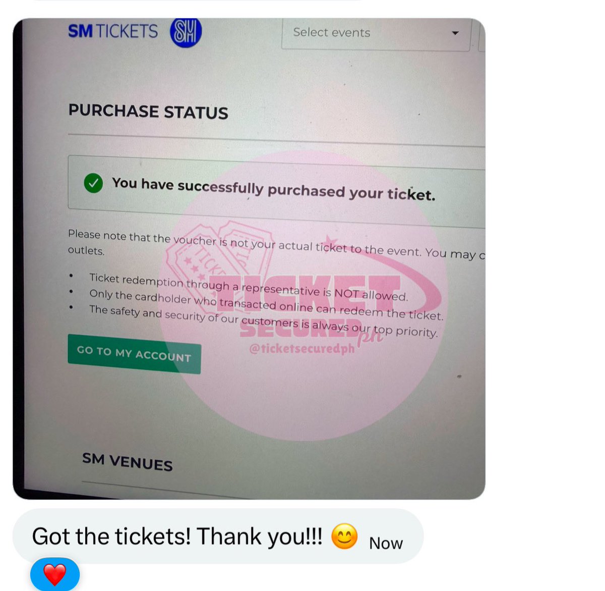 ✨Ticket Secured✨ tweet media