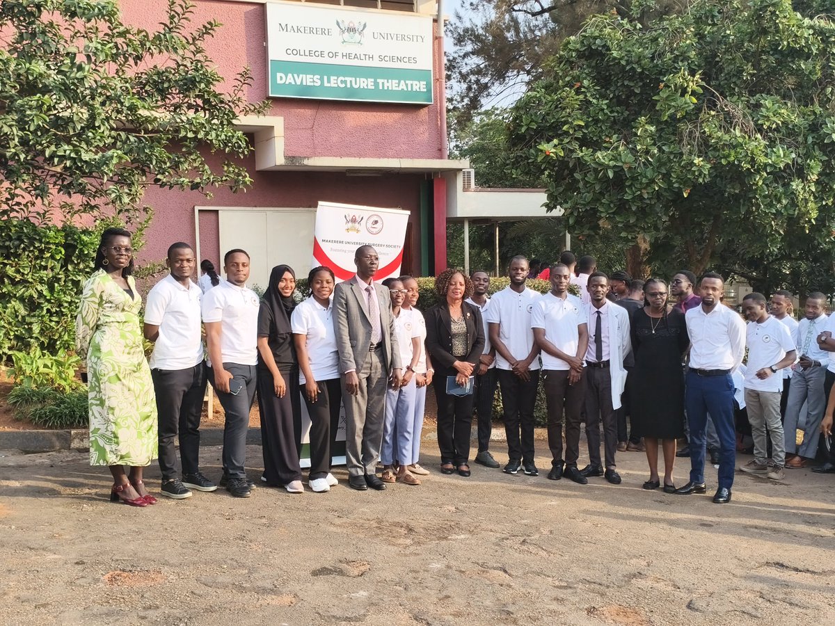 Dr Kabweru, VP UMA witnessed the handover of Makerere University Surgical Society to President Mr Ochieng Joseph and his Executive, show casing Mentorship, Research and Innovation, as well as recruitment of young surgeons from first upto fifth year MBChB and its collaborations.
