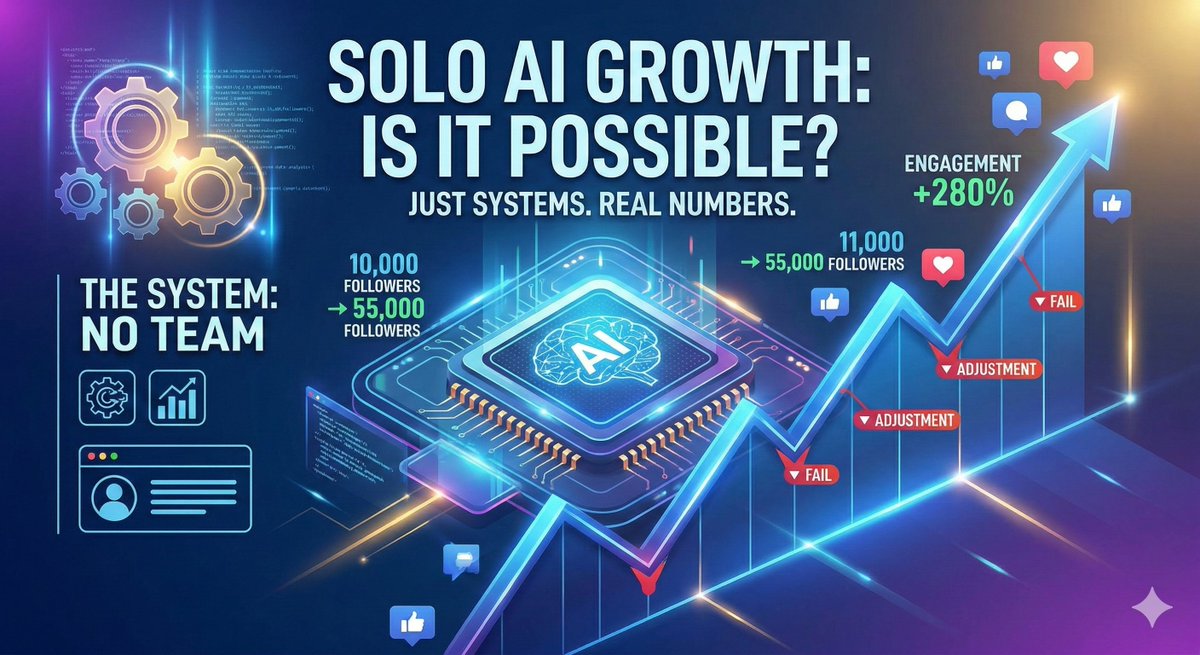 EricT484621's tweet photo. Can AI actually grow an account
without a team?

No ghostwriters.
No agency.
Just systems.

I’ll share real numbers — including failures.

Let’s see what happens. https://t.co/psV15fKve3