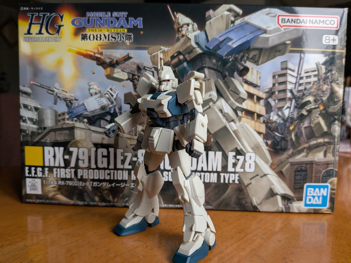 主人公機の素組み完成です #Ez-8 #ガンプラ好きと繋がりたい