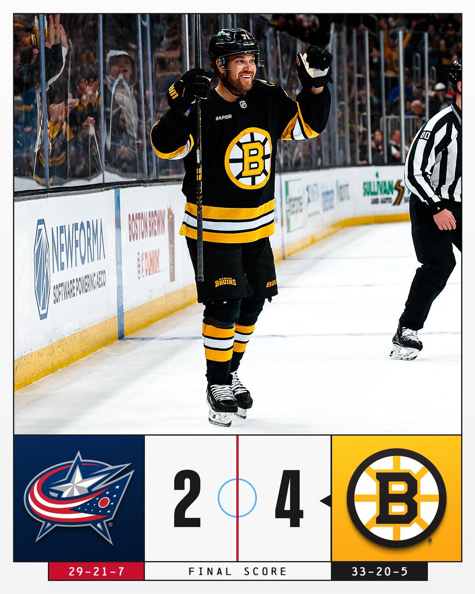 That's a win for the <a href="/NHLBruins/">Boston Bruins</a>! 🐻