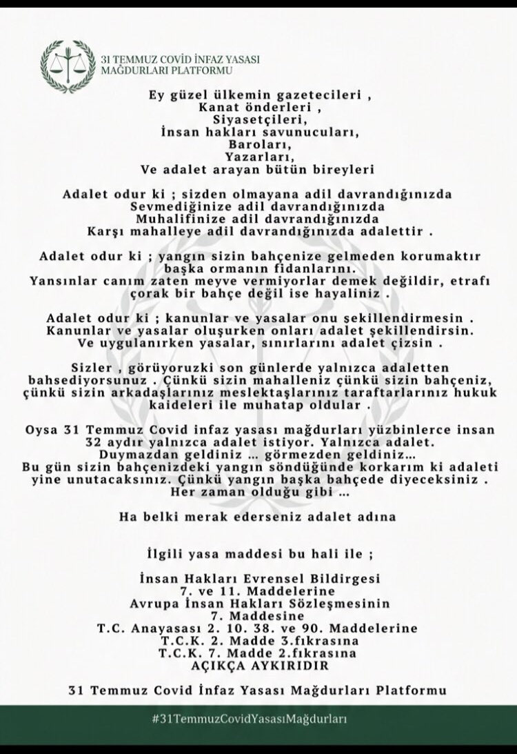 <a href="/MTanal/">Av.Mahmut TANAL</a> 31 Temmuz Covid yasası mağdurları hayırlı sahurlar diler <a href="/MTanal/">Av.Mahmut TANAL</a> vekilim