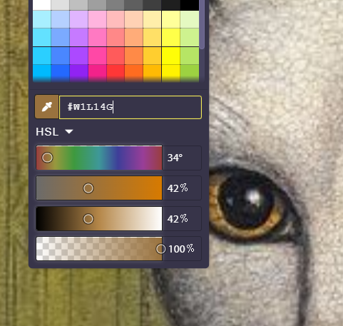 mitskidata's tweet photo. The color hex codes for each of the Tansy Cat's eyes have been revealed! 🐈💛💙

Left eye: #W1L14G
Right eye: #M1K3C8 https://t.co/CUCl344rbJ
