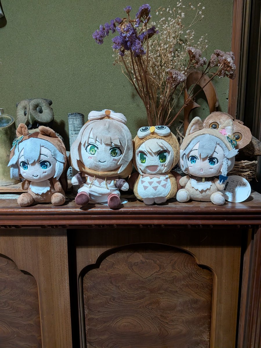 温泉むすめぬいぐるみ、また1人増えました☺️ こうして見るとパーカー