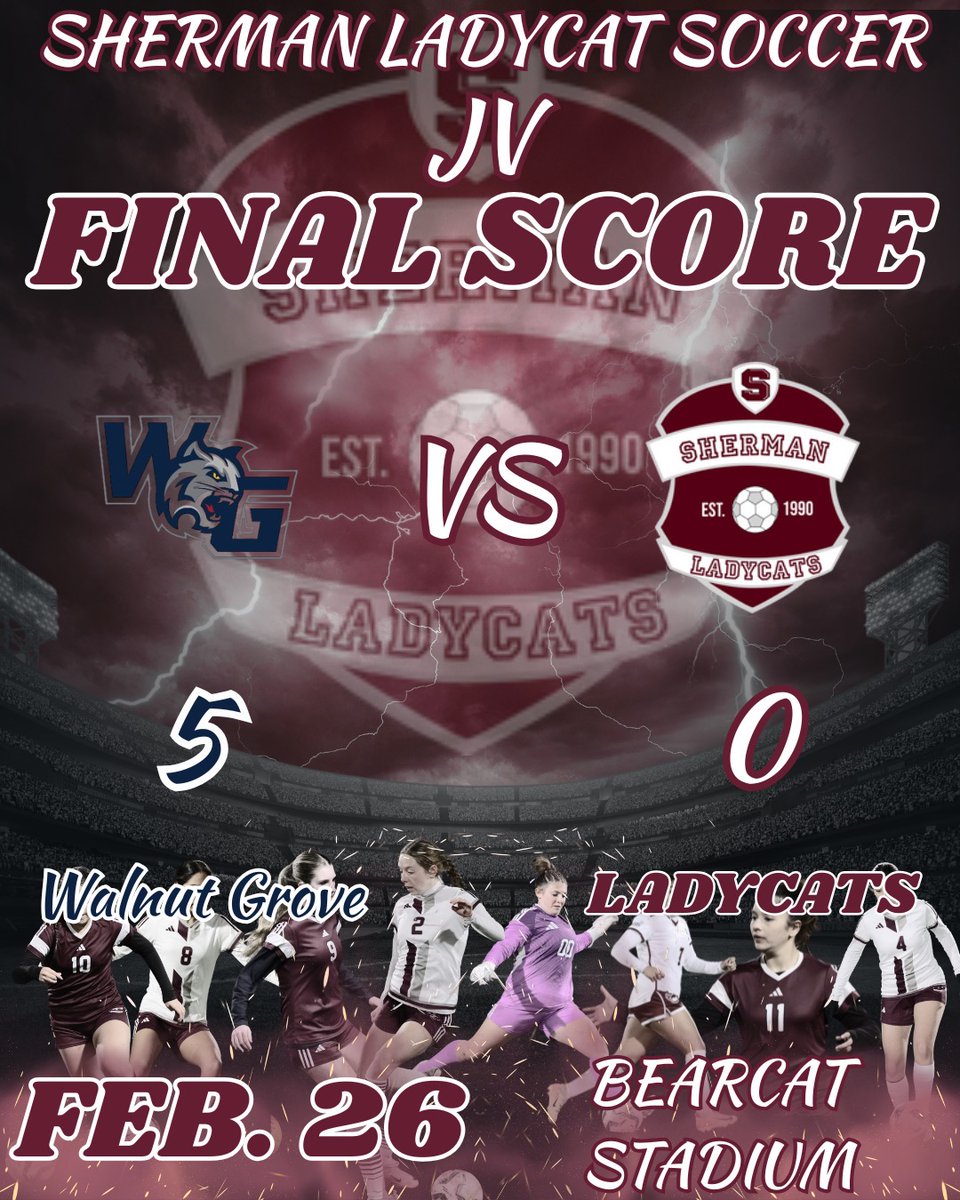 Sherman Lady Cat Soccer tweet media