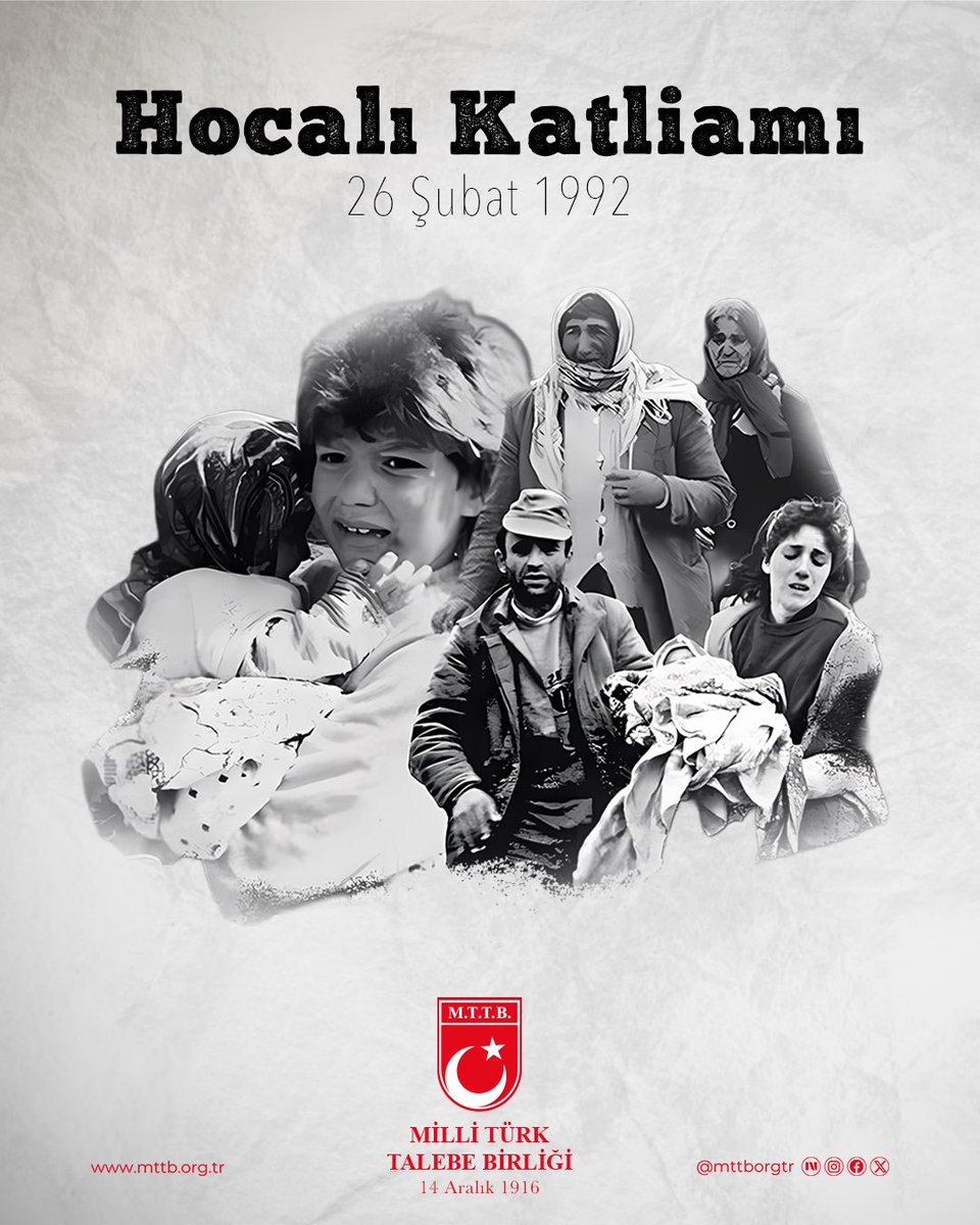 Hocalı Katliamı’nın 34.sene-i devriyesinde hayatını kaybeden Azerbaycanlı soydaşlarımızı rahmetle yâd ediyoruz.