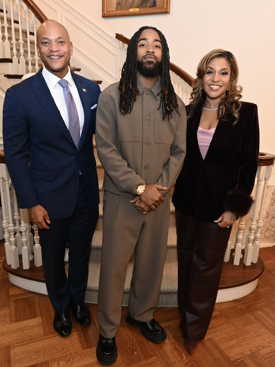 with <a href="/GovWesMoore/">Governor Wes Moore</a> and First Lady Dawn Moore at the Governor’s Mansion ✊🏾🩶