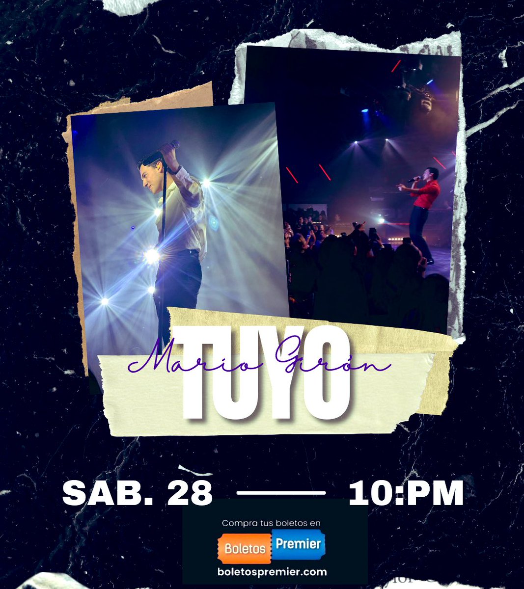Queda solo 1 día para poder disfrutar del gran concierto de <a href="/mgiron_of/">Mario Giron</a> 
TUYO
🕒 Hora: 10:PM
📍Lugar : Auditorio cumbres, MTY
no te quedes sin tu boleto 🎟️ presencial o LiveStream 
Compra aquí ⬇️⬇️⬇️⬇️⬇️

boletospremier.com/events/141017?…