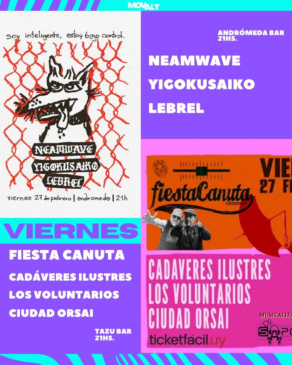 MovAltuy's tweet photo. Buenas! Volvemos a agitar este antro con las últimas fechas de febrero 2026. 👽 https://t.co/rBjy2A4unO