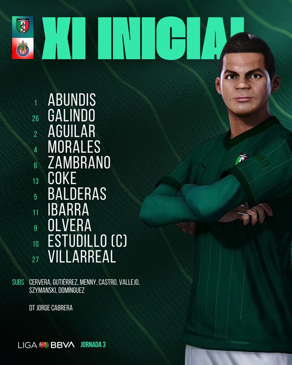 ligaiatrogenica's tweet photo. #LigaChivas | ALINEACIÓN INICIAL 📋

Estos son los 11 bocoles de papa con chorizo que el Profe Cabrera manda de arranque ante Guadalajara.

Orden, carácter... y papa con chorizo, principalmente.

🐍 0️⃣ ➖ 0️⃣ 🐐
#EstaEsLaLiga💚 https://t.co/2gcMhaPPnp
