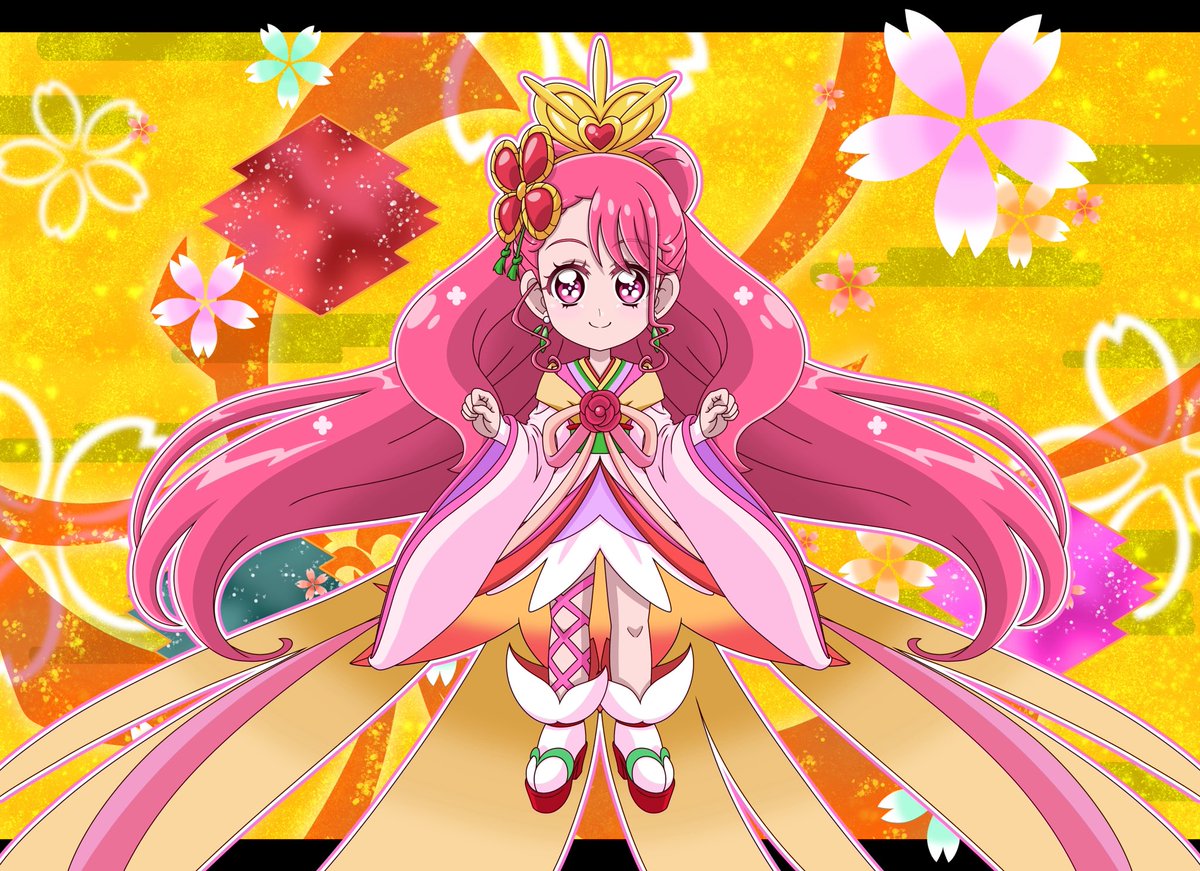 キュアグレース カグヤグレースフォーム描きました🌸 劇中持ってたラ