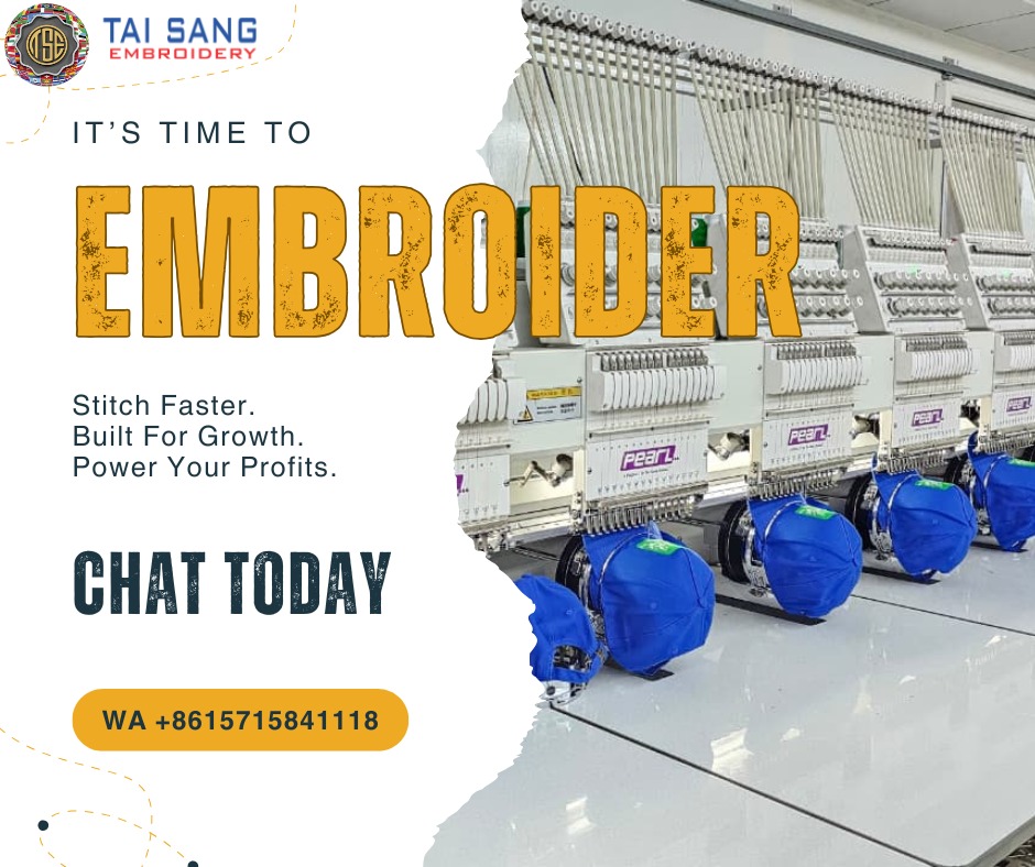 TaiSangCN's tweet image. It’s time to embroider smarter.
Stitch faster. Produce better. 🧵
Built for growth and engineered to power your profits—Tai Sang Embroidery Machines turn every stitch into success. 🚀
wa.me/8615715841118
#TaiSangEmbroidery #EmbroideryMachines #StitchToSuccess #PowerYourProfit