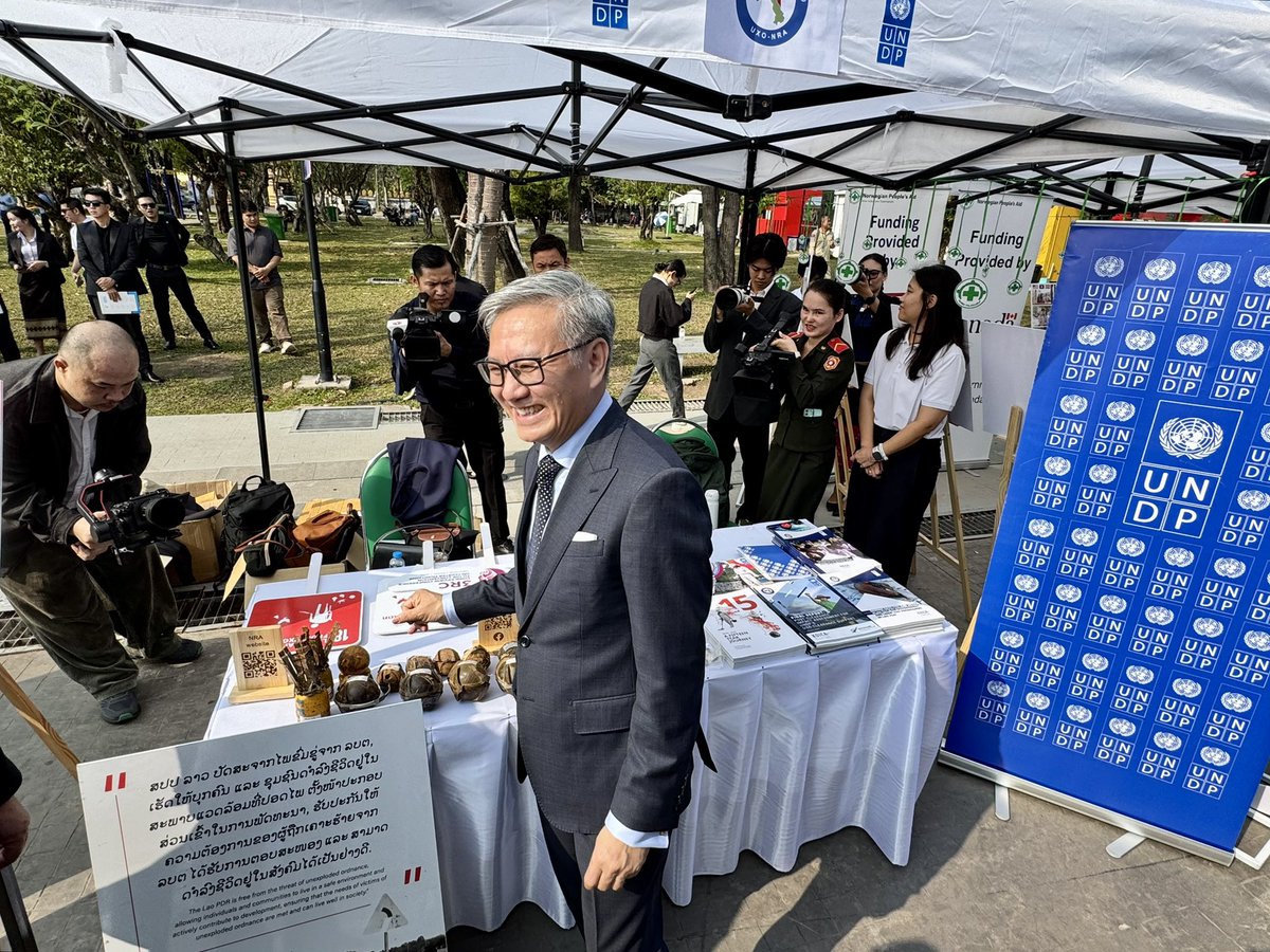 BakhodirAB's tweet photo. Privileged to join the launching ceremony of the 3rd Review Conference (#3RC) of the Convention on Cluster Munitions to be hosted in 🇱🇦 on 14-18 September 2026: Lao PDR is the original #CCM signatory and its early adopter #LaoSDG18 #UXO @UNinLaoPDR @UNDPLaoPDR https://t.co/R5YlG8HwmW