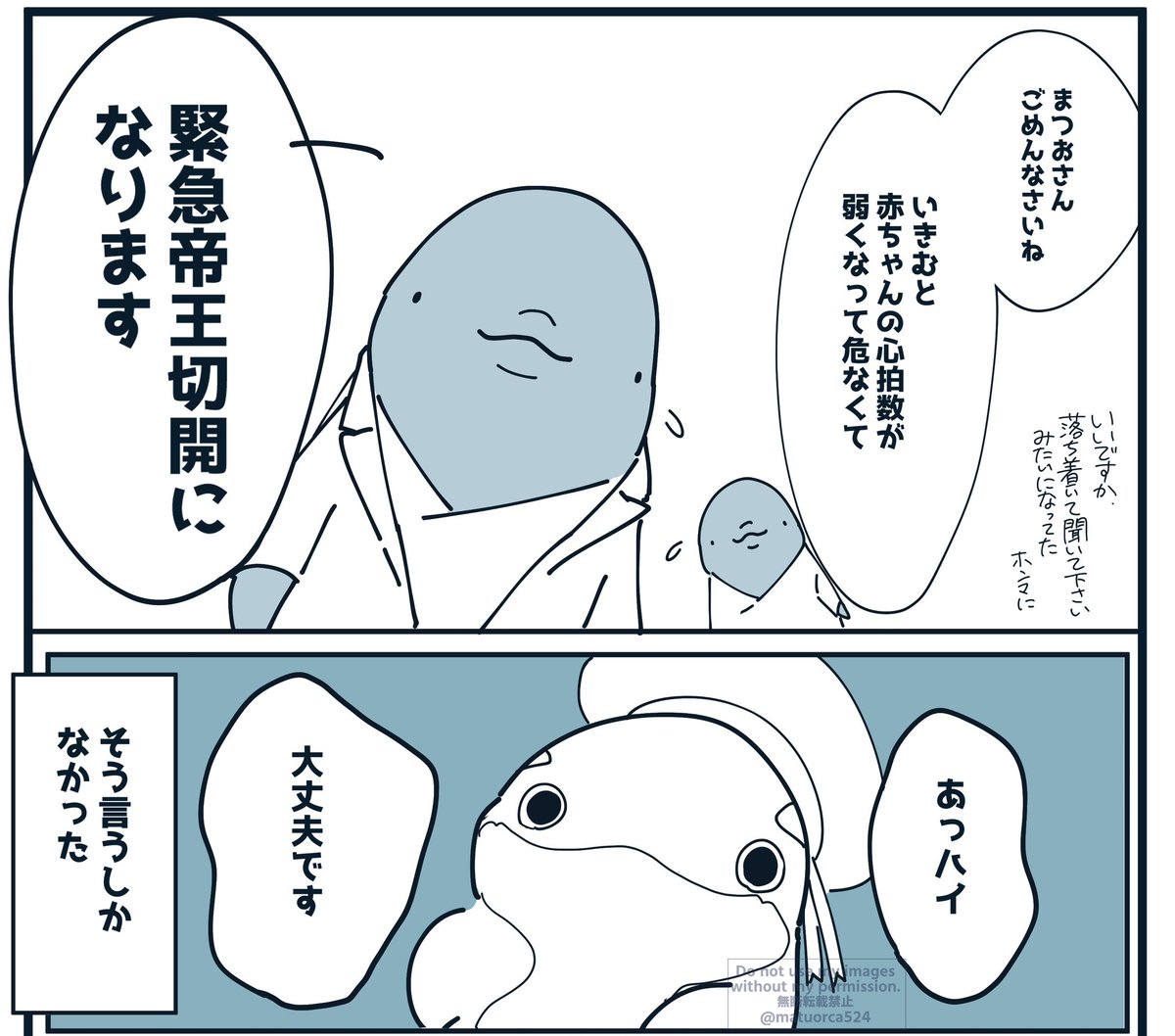 陣痛に耐えたのに緊急帝王切開になった赤子爆誕マンガ
※シャチの絵ですが人間の話です
(0/26) 