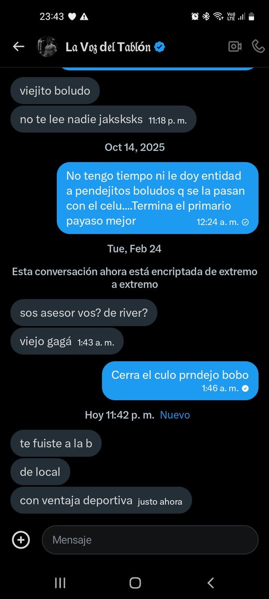 AsesoresCarp's tweet photo. Yo le daría RT para llegar a todos los hinchas de River.....Estos putitos infiltrados que quieren quilombo.. RT y denuncia a la cuenta...
BESOS vostero cagon @LVDT_14 https://t.co/hocuVEs317