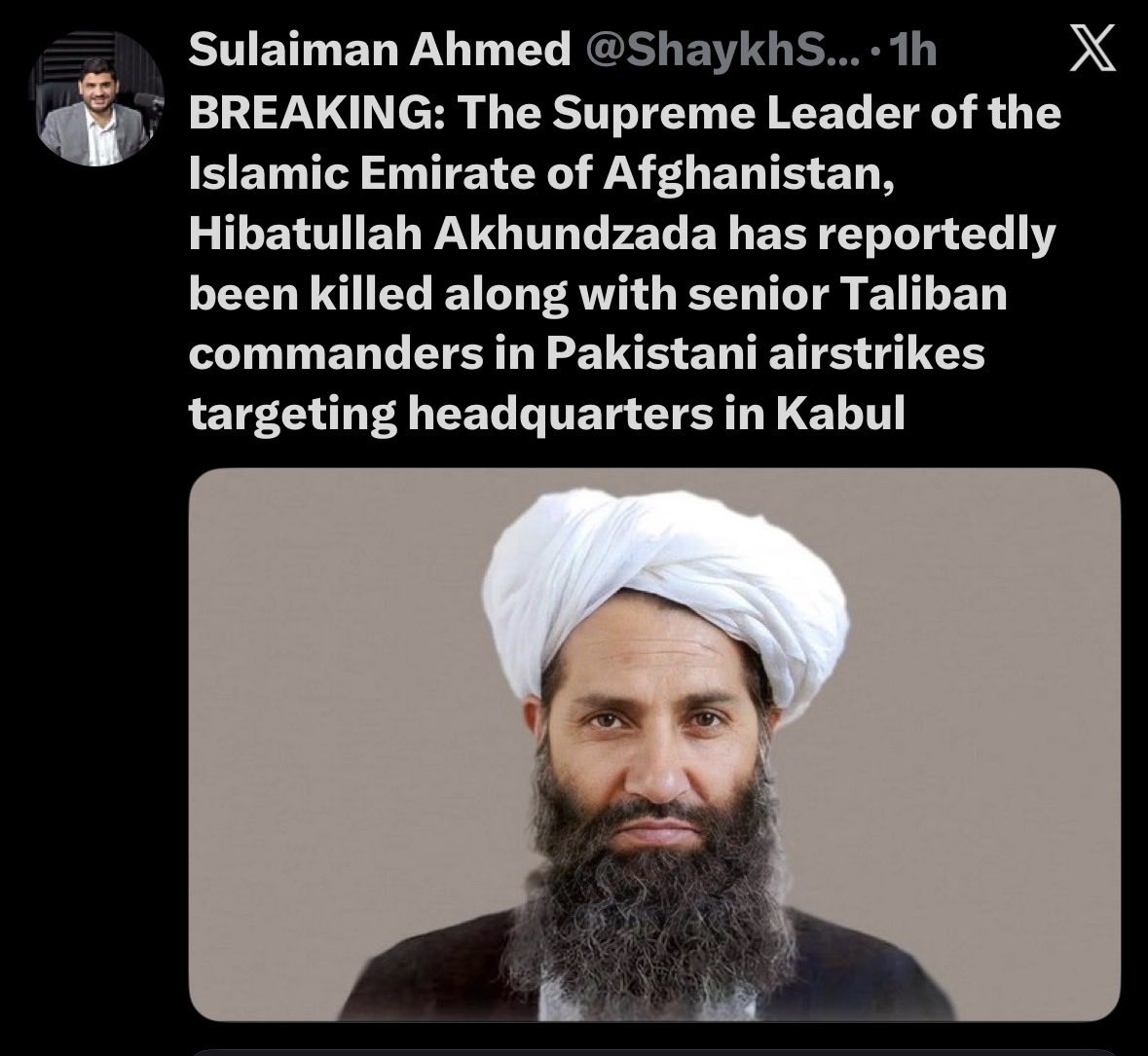 Such geniuses have been given free reign on this app for quite some time setting agenda for millions of dumb followers - not knowing the difference between their ass from their head - and obvs not knowing the gentleman in the picture doesn’t reside in Kabul -