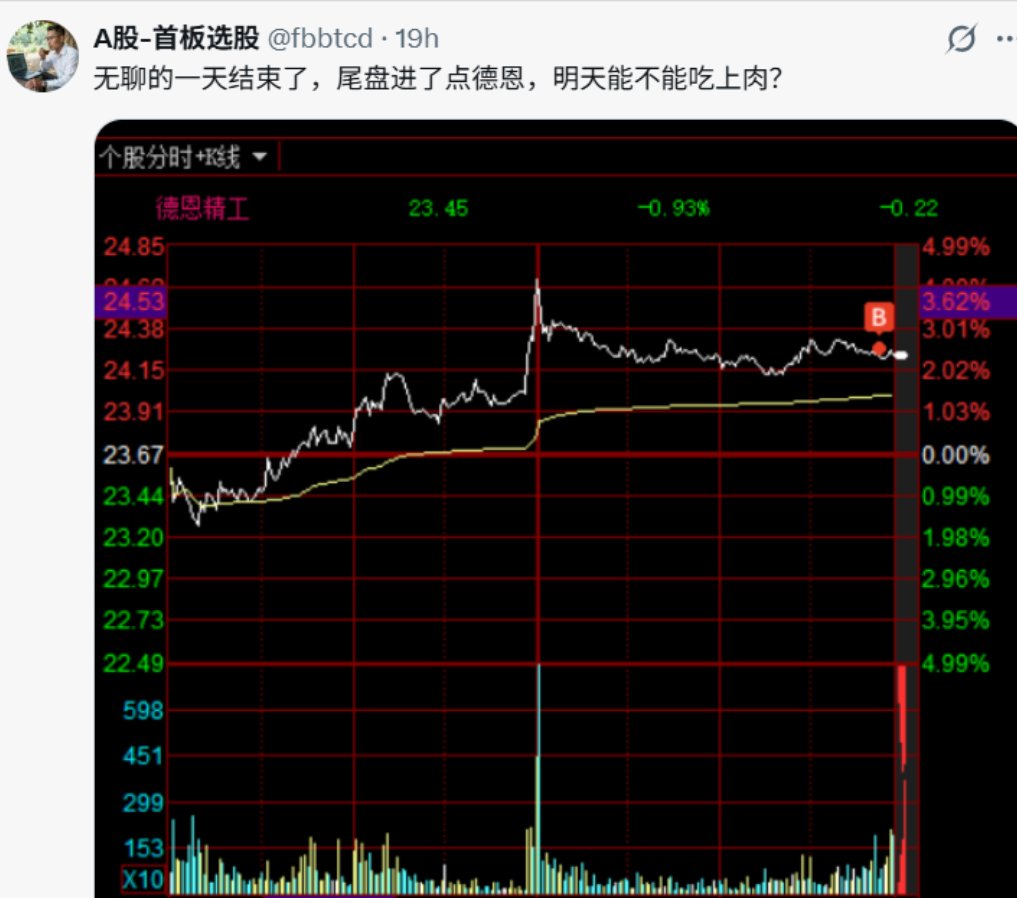 A股-首板选股 tweet media