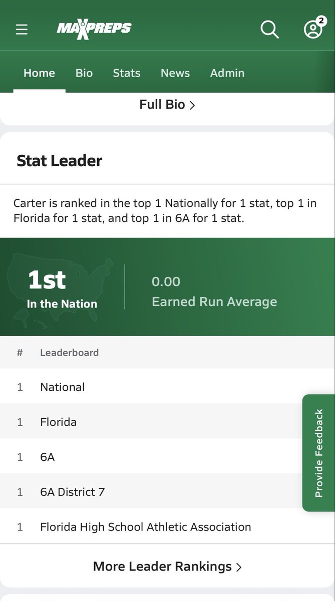 carterlee_1's tweet photo. #1 pitcher in the nation for era and innings pitched. 21 innings pitched, 21ks, and 3-0 so far https://t.co/oRYiYIBQiG