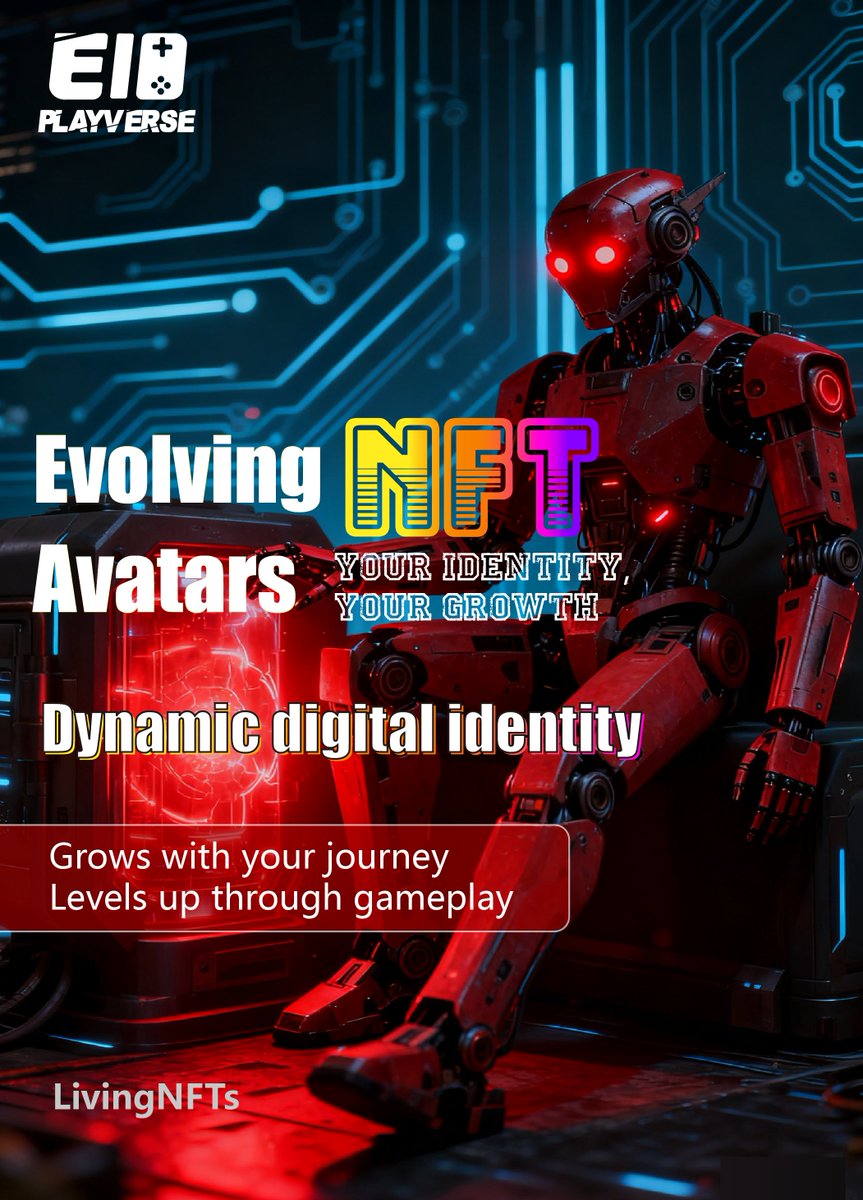 PlayVerseLabs's tweet photo. 🌈 Your NFT avatar isn’t static — it grows with you.
The more you play, the more it evolves.
Welcome to the next level of digital identity. 🚀
#PlayVerse #NFT #Web3Gaming #DigitalIdentity #GameFi #OnChainGaming #Metaverse #EvolvingNFT https://t.co/vceI7vwuqb