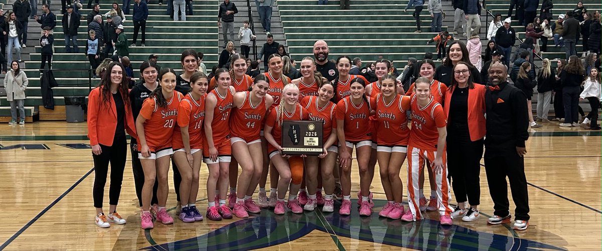 StCharlesEast's tweet image. Congratulations go out to our @stcegirlshoops basketball team on their huge sectional win tonight over a very tough Glenbard West Team.  Sectional Champions!!!  Congrats to our girls, Head Coach @KatieClaussner, and the rest of the coaching staff.  #SaintsPride⚜️ @STCEathletics