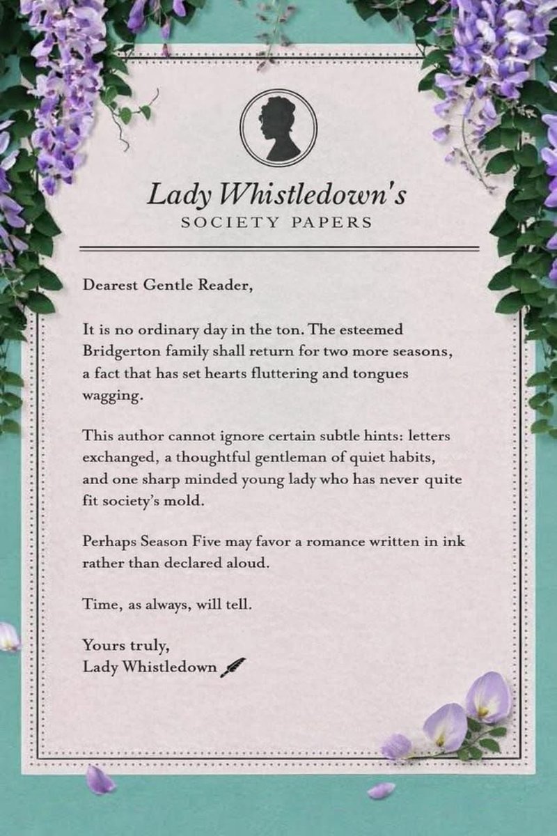 "Letters exchanges, a thoughtful gentleman of quiet habits and one sharp minded young lady...Season 5...a romance writted in ink" PHILOISE, COME TO MAMA!!!!!!!! 😍😍😍😍😍😍🌻🌻🌻🌻🌻🌻