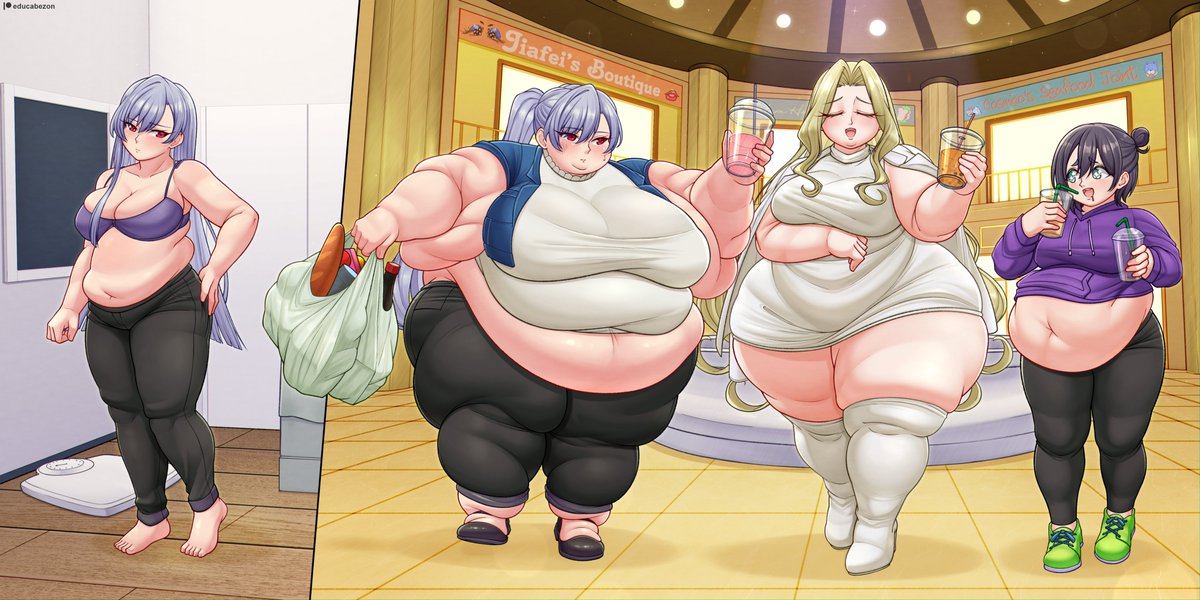 EduardoCabezon1's tweet photo. "Even thought they're big as a truck I couldn't make them bigger than Rentaro's confession, lol"

Nano, Mimimi and Kurimi from 100 kanojo. Commission for sterben29. https://t.co/m4AGxgbF7i