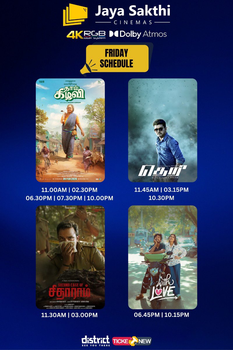 Jayasakthi Cinemas 4K-RGB/DolbyAtmos tweet media