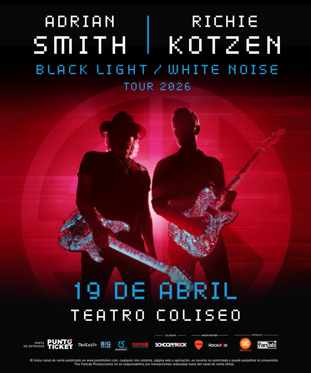 rockaxisoficial's tweet photo. 🎉 ¡Celebramos al gran Adrian Smith! 🎉

📆 El 27 de febrero de 1957 nació Adrian Frederick Smith, guitarrista fundamental de Iron Maiden. Autor y coautor de grandes clásicos, Smith ha sido pieza clave en la identidad melódica y épica de la banda, combinando técnica, sensibilidad y energía en algunos de los himnos más grandes del heavy metal 🤘.

🎸 Adrian Smith vuelve a nuestro país junto al gran Richie Kotzen en el marco de su gira “Black Light / White Noise”:
📆 19 de abril
📍 Teatro Coliseo
🎟 @puntoticket 

🔗 Más info. en nuestra web! 👉 https://t.co/ZNjS20PCFV

@TheFanLabCL