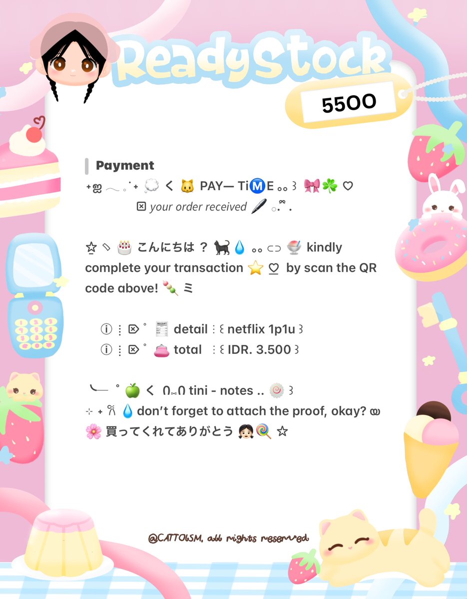 ⣠ ︵  ♥︎  help repost?  tysm <3 ⭐️🎀  𓂅

◠  ⢸⠀ alline ada 4 wording  payment   kidcore  &amp;  cute  ready  stock. . 🎶🍏  𓂃 . εїз   hanya  55OO .ᐟ.ᐟ  >___%   💬👧🏻   ▷  ketuk  DM  sekarang. . ✋🏻 ₊˚𓂂

☆ —— scroll down for more! . . 🐈💧
zonauang  %  zonajajan  %  zonaba