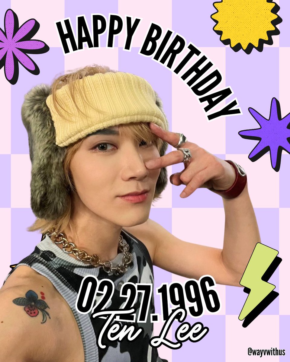 WayVwithUS's tweet photo. Wishing the happiest of birthdays to our lovely, talented Ten Lee! May your special day be filled with happiness and good fortune. 💜

#테니생일이야_안나줘 
#HAPPYTENDAY https://t.co/hXZ8cSA98o