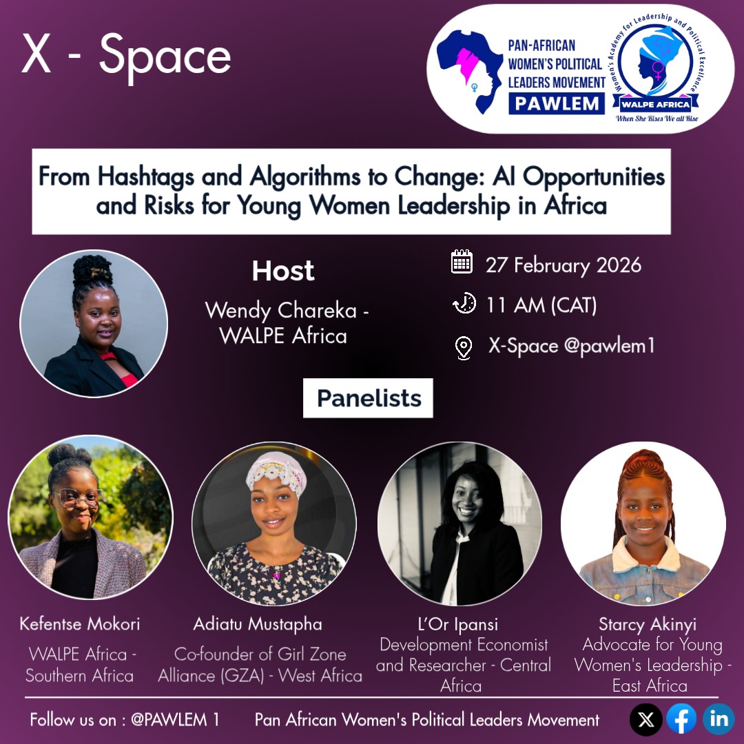 AkinyiStar83449's tweet photo. I am honored to receive this chance to represent East Africa as an advocate for young women’s leadership. Join us today at 12pm  Kenyan time as we discuss matters AI and risks for young women leadership in Kenya. 
https://t.co/5CVGOi2OLd
#WomenLeadership 
#PolycomSpeaks
@PAWLEM1 https://t.co/2deWQ3d57W
