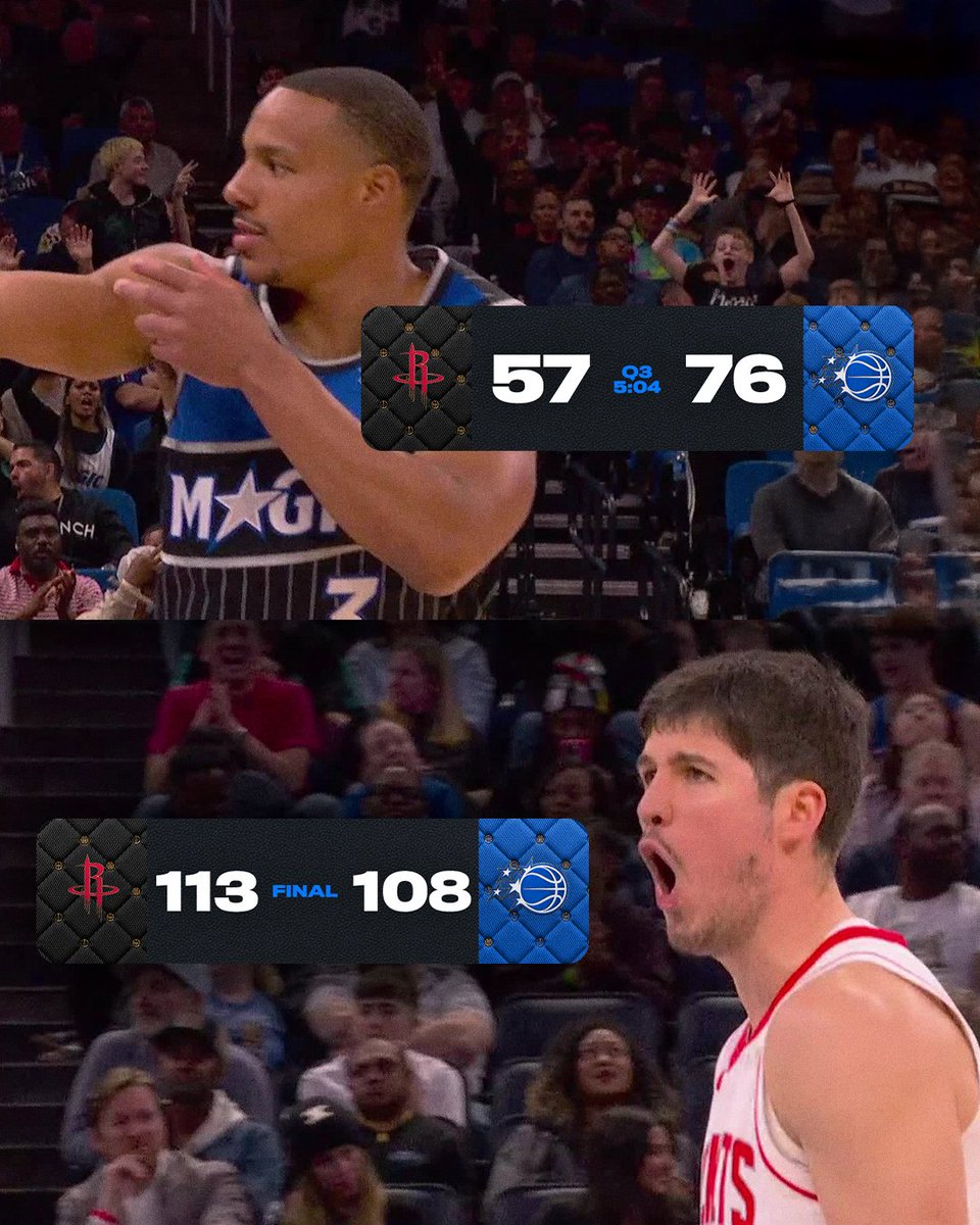Reed Sheppard hits big shot after big shot to power the Rockets to a road win in Orlando 🔥