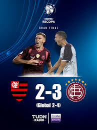 Como Hincha de #Vélez Felicito al Club Atlético #LANÚS por salir CAMPEÓN de la RECOPA SUDAMERICANA ganándole 3-2 al FLAMENGO en el mismísimo Maracaná!

Enorgullecen al Fútbol Argentino

Felicito al Cuerpo Técnico Pellegrino/Compagnucci/Turu Flores, Dirigentes, Jugadores e Hinchas