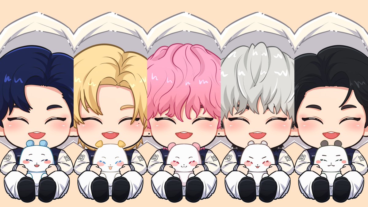 My ot5 with mmmm babies finally complete ehehheheh 🥹✨️
💙💜🩷♥️🖤

🎨 by <a href="/Soran_chibi/">Soran (CLOSED📌 COMMS. BRB ) late reply🙂‍↕️</a> 🫶🏻