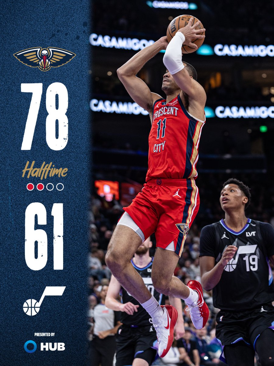 what a way to close the half 😤
#Pelicans | @HUBInsurance