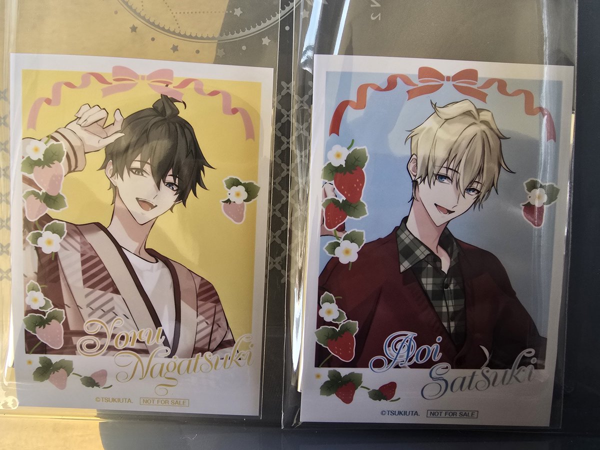 交換】ツキウタ 東京タワー 特典 譲▷レター:始、恋 ブロマイド:葵、夜