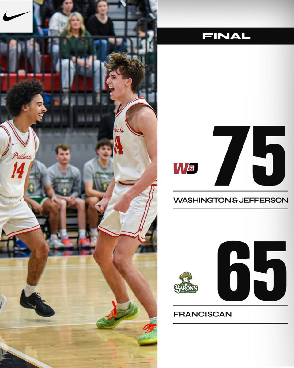 PAC CHAMPIONSHIP BOUND! 🏆

Nathan Plotner led the Presidents with 22 points, six rebounds, three steals and three blocks!

Matt Seidl (13), Alex Acosta (12) and Cameron Rowell (10) each finished in double figures. Acosta finished with a double double with 10 rebounds on the