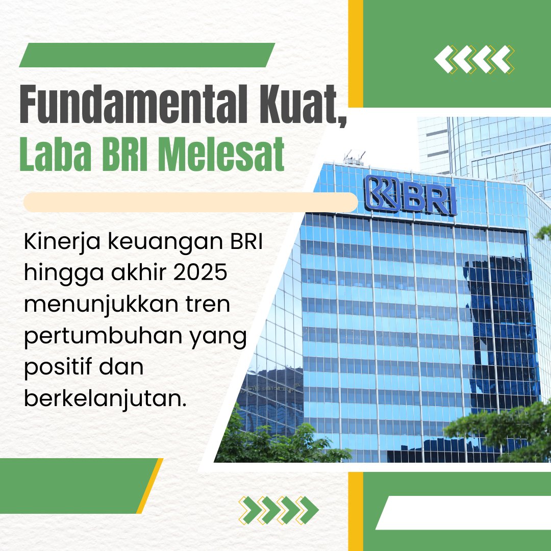 kinerja keuangan bri hingga akhir 2025 terus menunjukkan tren positif dan berkelanjutan sebagai wujud nyata Dukung Program Pemerintah dalam memperkuat ekonomi nasional. #KomitmenBRIUntukNegeri
 idntimes.com/business/econo…