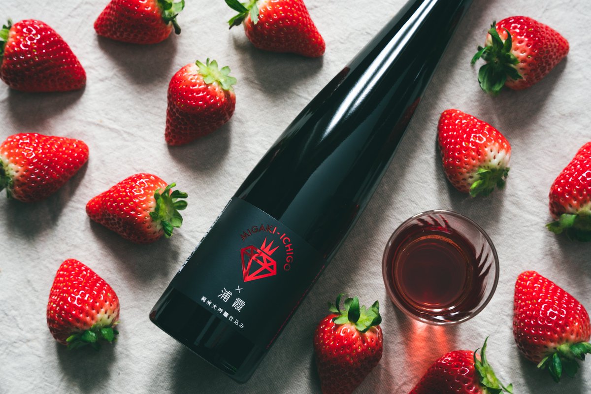 いちご　黒 🍓ホワイトデーにおすすめ🍓 ブランド苺「ミガキイチゴ」 × 純米大吟醸