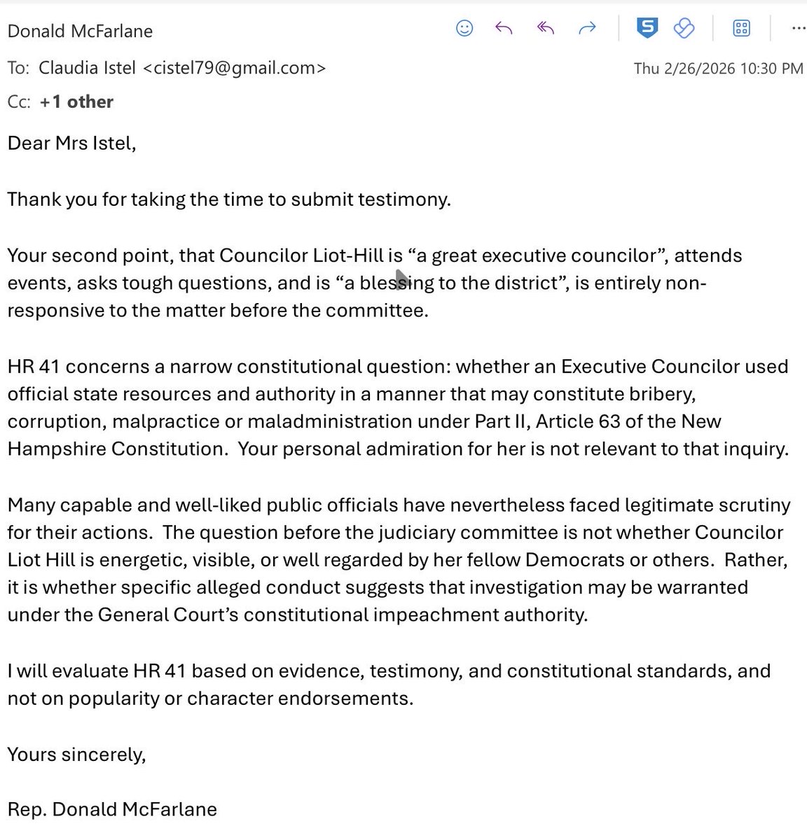 donald4nh's tweet photo. I get email. I respond.
#NHPolitics #HR41 https://t.co/1Bnl81myNS