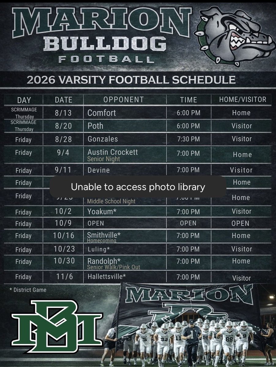 Marion Bulldog Football tweet media