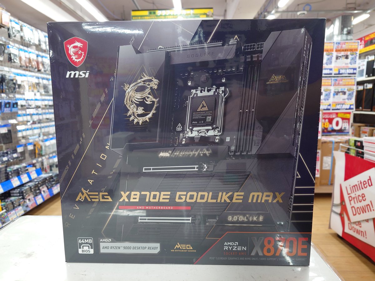 🆕新商品情報🆕 @msicomputerjp MEG X870E GODLIKE MAX 税込¥229,980(2