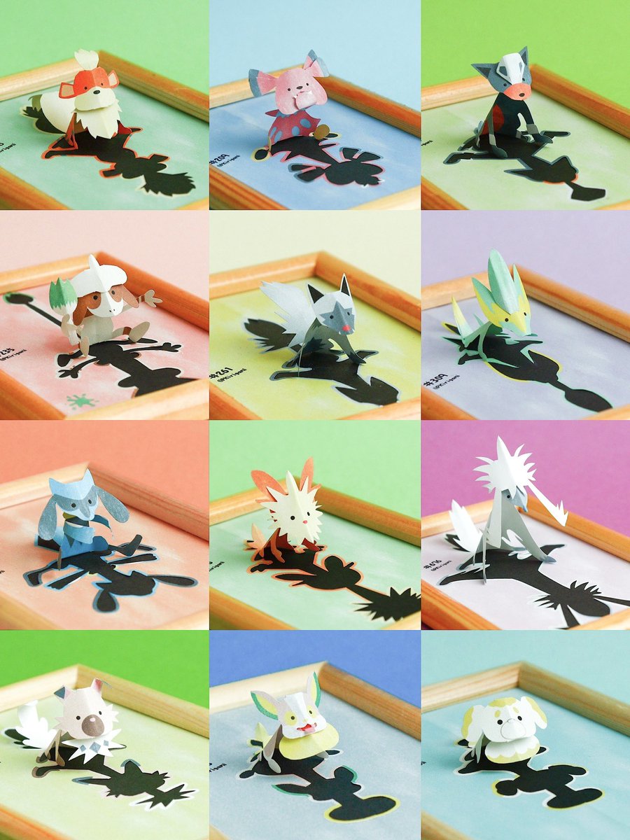 PKirigami's tweet photo. ポケモン30周年おめでとうございます

紙で作る猫&amp;犬ポケモン
 #ポケモン30周年 https://t.co/hpI02x5gX0