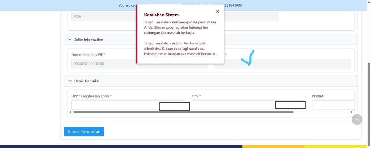 yyuliaf's tweet photo. @kring_pajak apakah bisa dibantu terkait dengan case : saya sudah upload dokumen masukan PPN JLN, tapi ternyata lupa isi/tambahkan nama penjual, dan sekarang kolom nama penjualnya jadi abu-abu dan tidak bisa diedit. https://t.co/MWuasovn7I